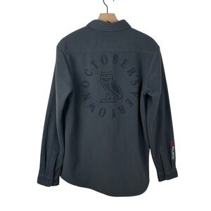 October’s Very Own Polartec Grey Fleece Shirt Jacket NWT
